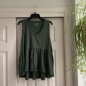 Loft Vintage Soft Peplum Tank